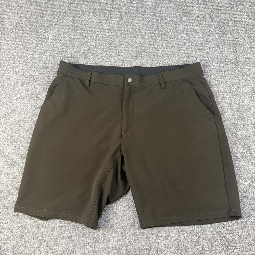 BYLT Shorts Mens 40 Brown Kinetic Performance Golf Stretch Zip Pocket